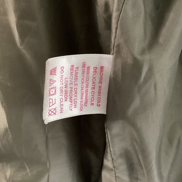 Woman Within Down Filled Hooded Olive Green Womens Parka Size 1X - Picture 10 of 10